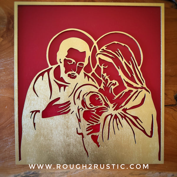 Wood Nativity Portrait 3
