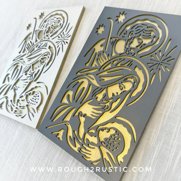 Wood Nativity Portrait 1