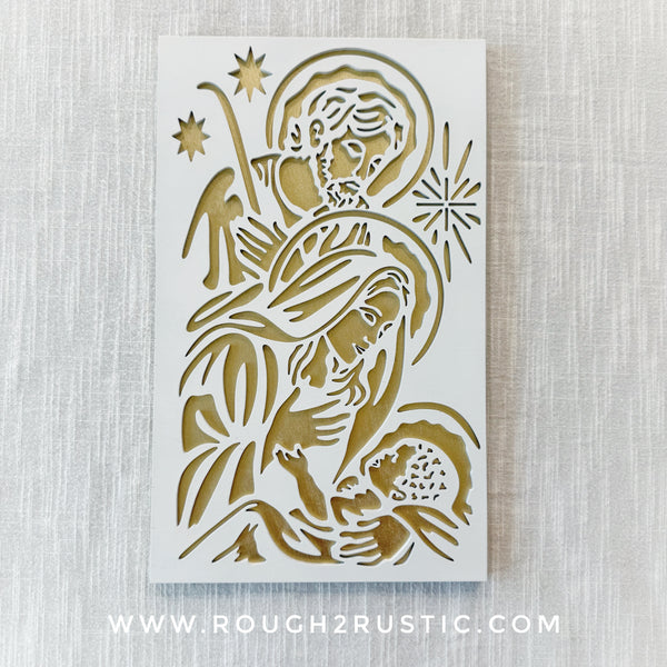 Wood Nativity Portrait 1