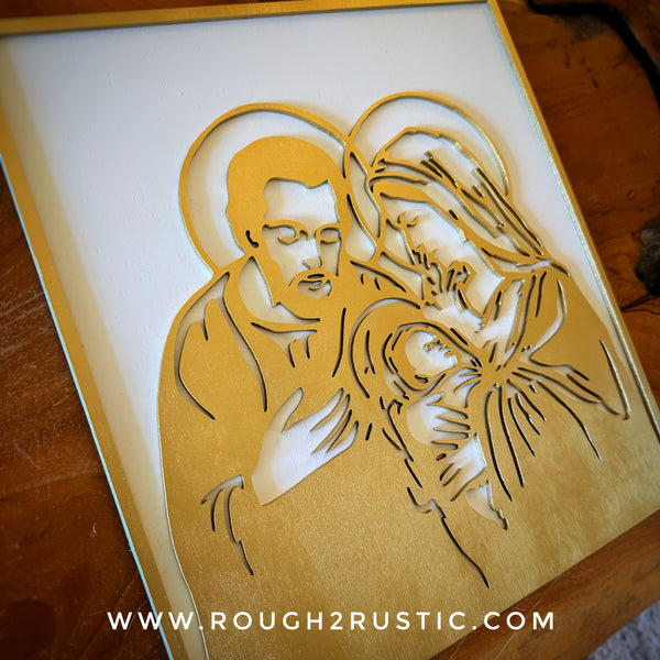 Wood Nativity Portrait 3