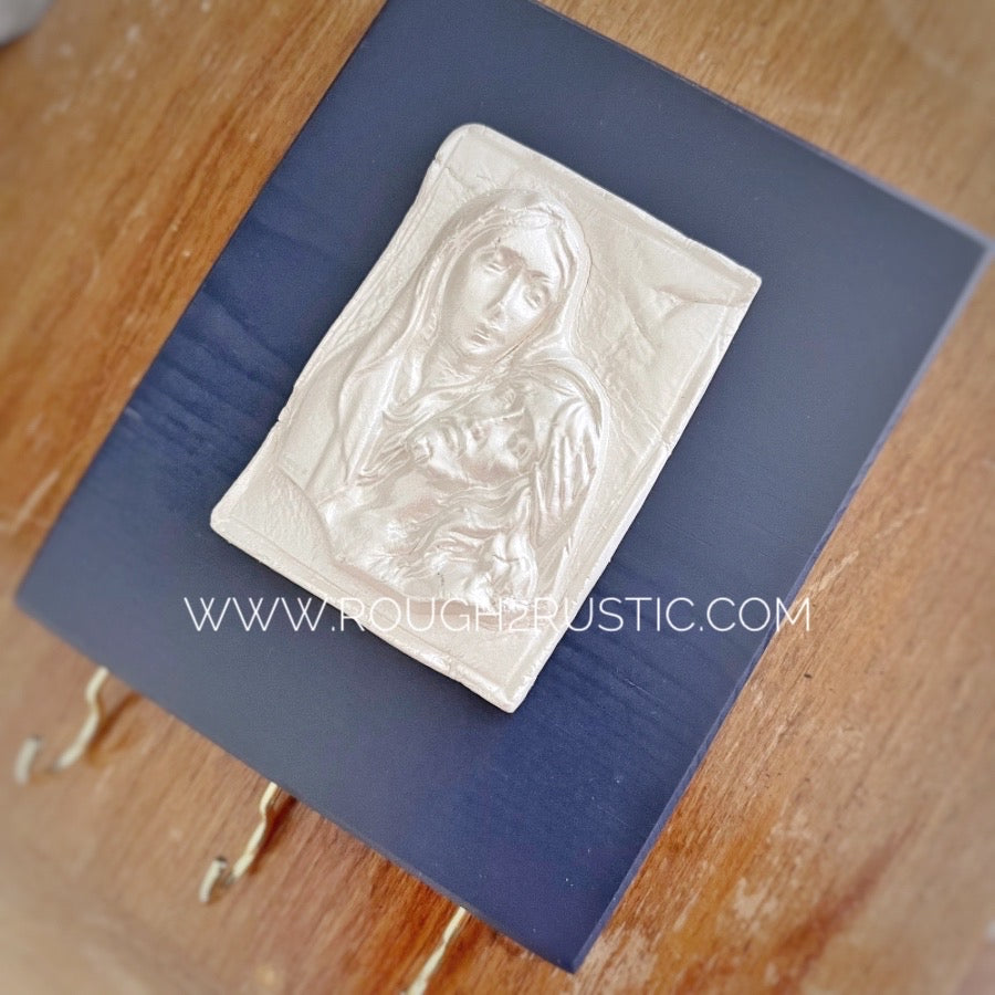 Sorrowful Mother Intaglio Art and Rosary Hanger