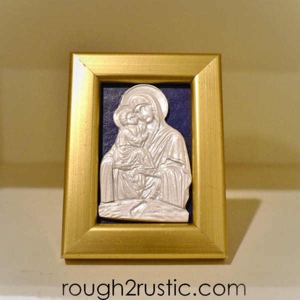 Gold Framed Our Lady of Consolation Intaglio