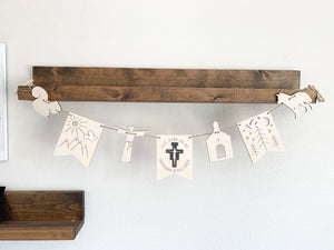Wood Saint Francis of Assisi Story Garland