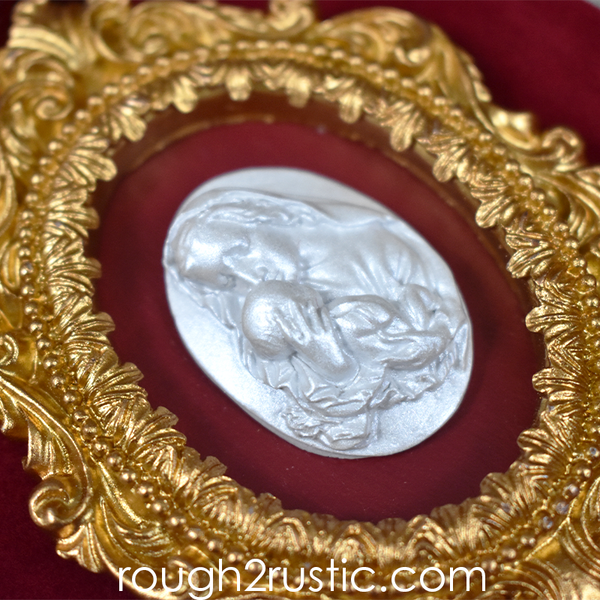 Gold and Red Framed Intaglio Ornaments