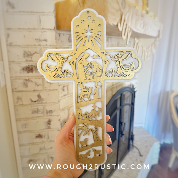 12.5 Inch Nativity Cross