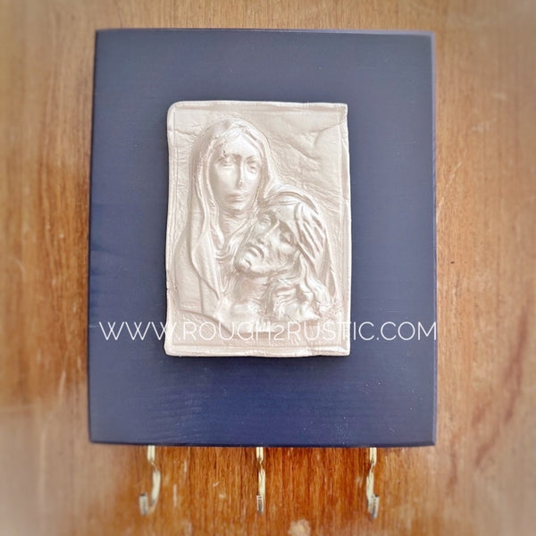 Sorrowful Mother Intaglio Art and Rosary Hanger