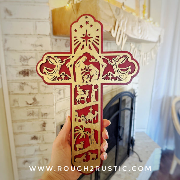 12.5 Inch Nativity Cross