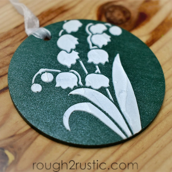 Sorrowful and St. Gianna Lily of the Valley Ornament set