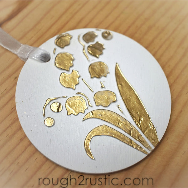 Sorrowful and St. Gianna Lily of the Valley Ornament set