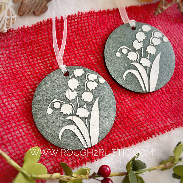 Sorrowful and St. Gianna Lily of the Valley Ornament set