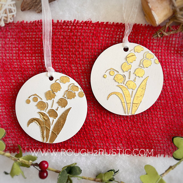 Sorrowful and St. Gianna Lily of the Valley Ornament set