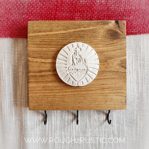 Holy Family Hearts Intaglio Rosary Hanger