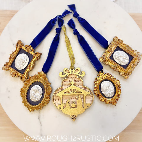 Gold Framed Intaglio Ornaments