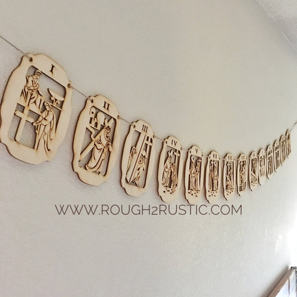 Imperfect Garland-Style 14 Stations of the Cross