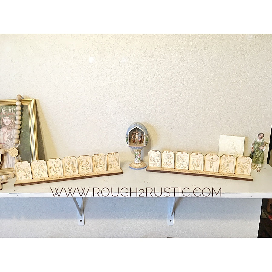 Imperfect Engraved Shelf-Sitter Stations of the Cross