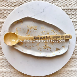 12 Inch Engraved Bamboo Spoons