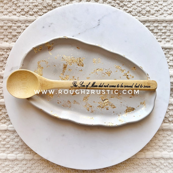 12 Inch Engraved Bamboo Spoons
