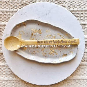 12 Inch Engraved Bamboo Spoons
