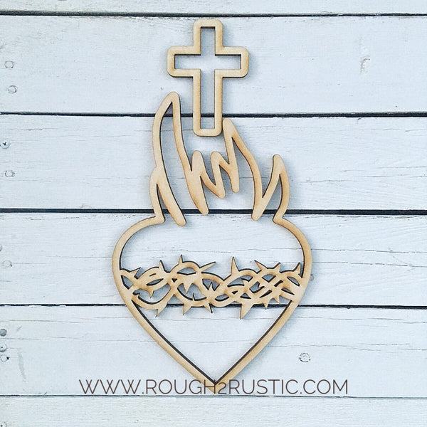 Holy Family Hearts - Wooden Wall Hanging