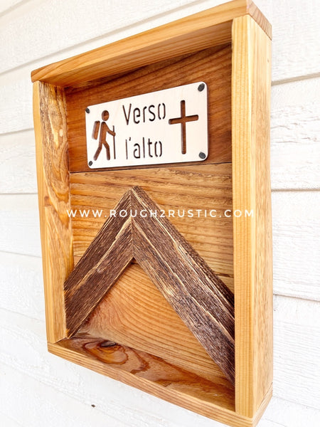 Natural Verso l’alto Mountain Shadow Box/Mini Shrine