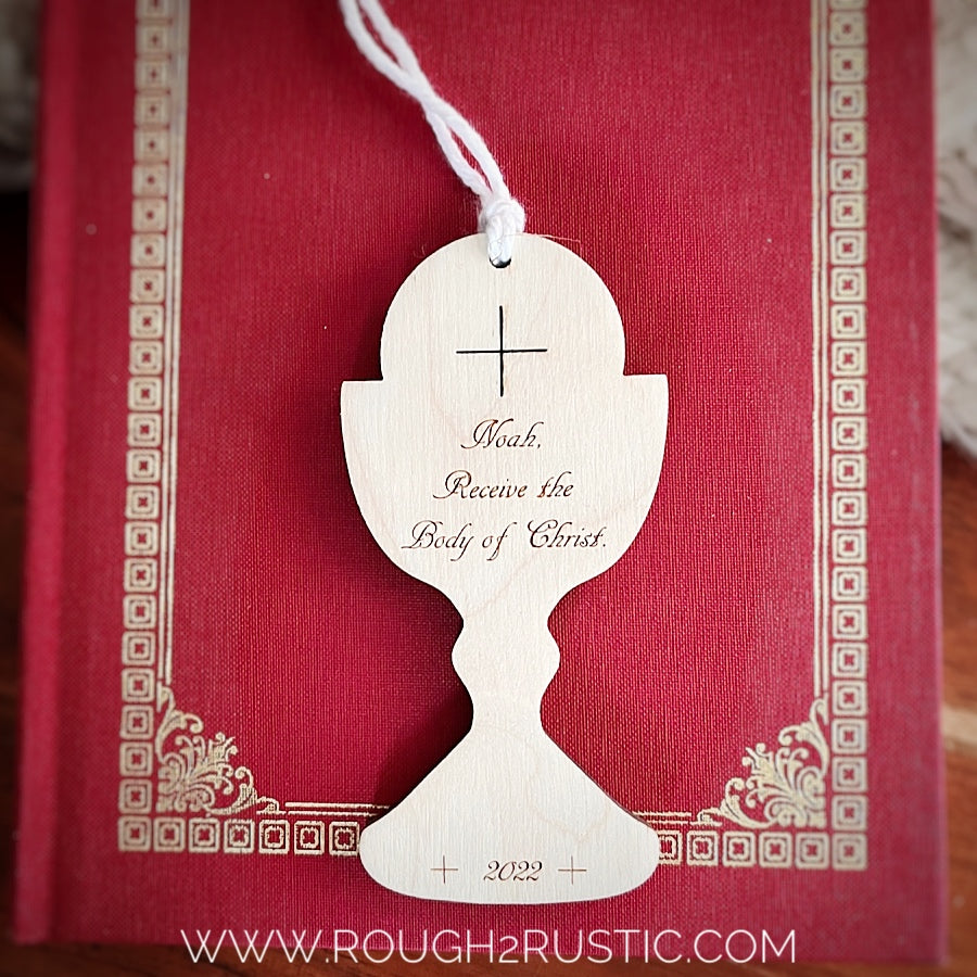 *PREORDER* Custom First Communion Ornament – Rough 2 Rustic