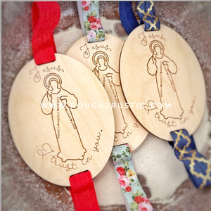 Divine Mercy Engraved Wood Bookmark