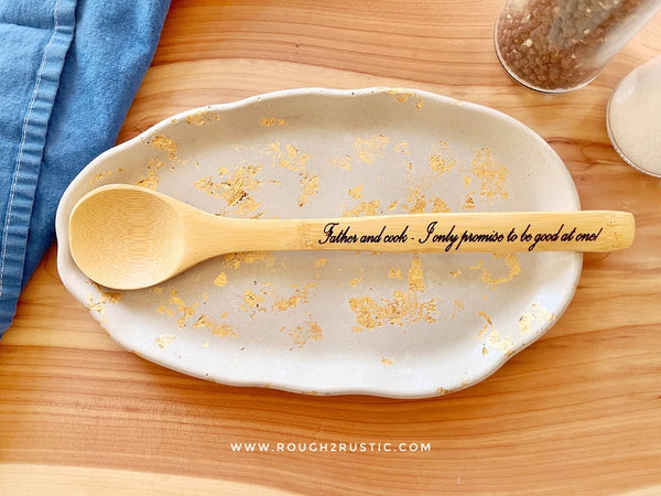 Dad Spoons - 12 Inch Engraved Bamboo Spoons