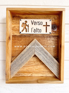 Natural Verso l’alto Mountain Shadow Box/Mini Shrine