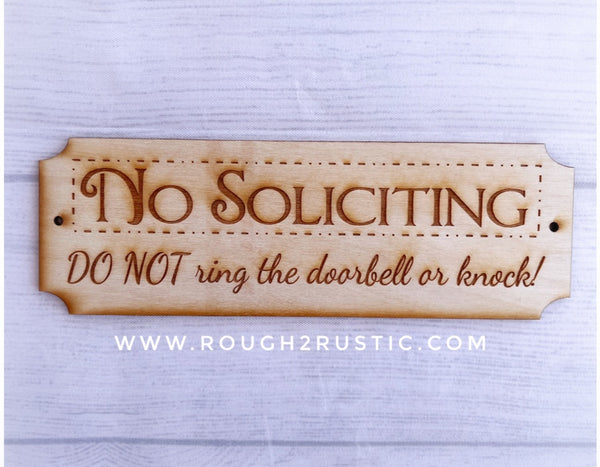 No Soliciting Signs - 3 options