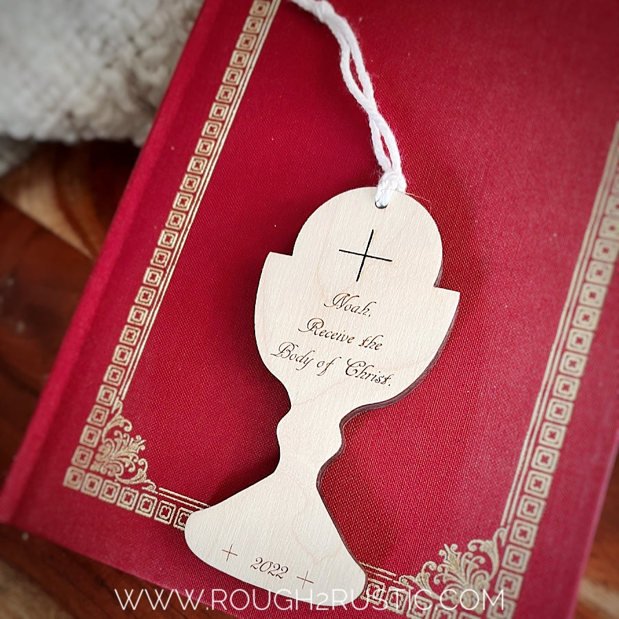 *PREORDER* Custom First Communion Ornament – Rough 2 Rustic