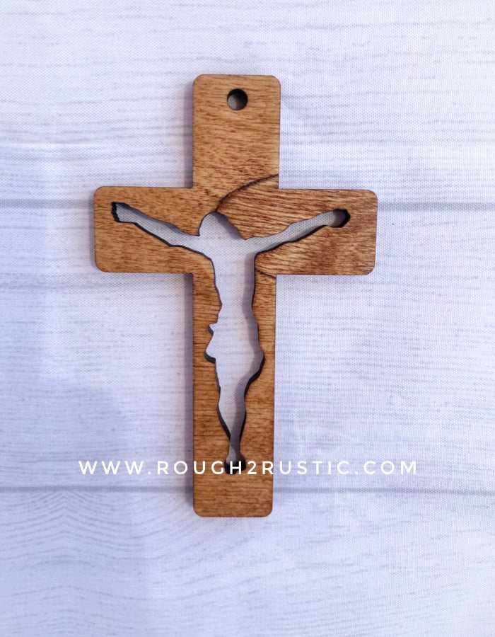 5 inch silhouette wall crucifix