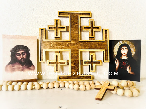 12 Inch Jerusalem Cross