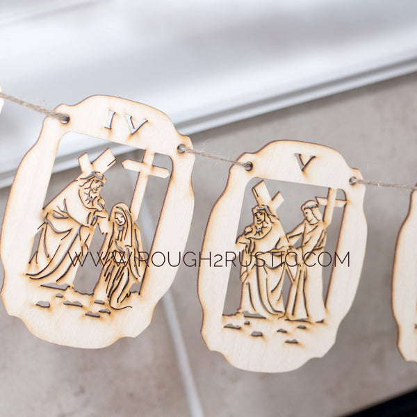 Imperfect Garland-Style 14 Stations of the Cross