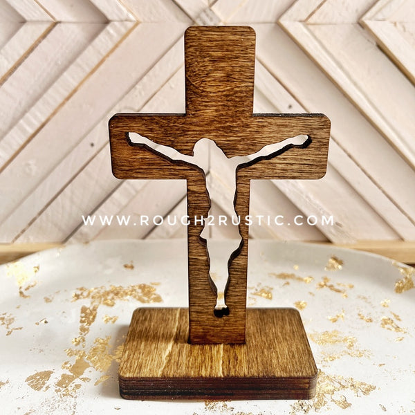 5.5 Inch Standing Silhouette Style Crucifix