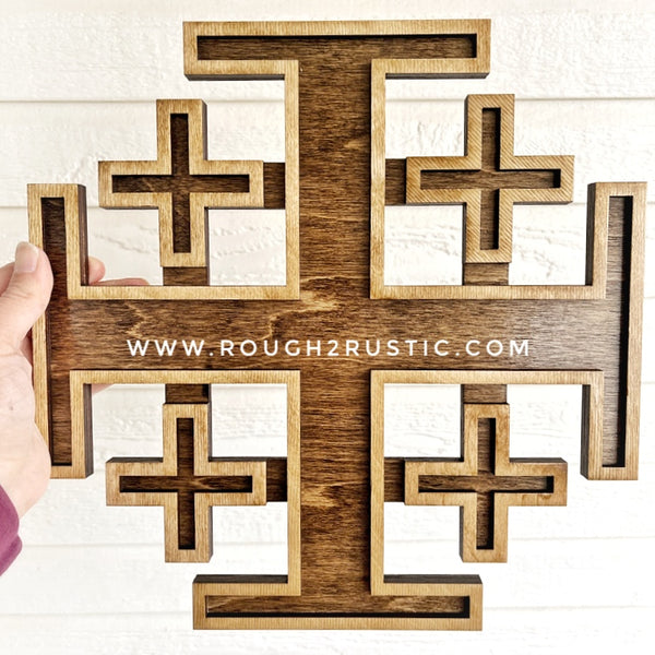 12 Inch Jerusalem Cross