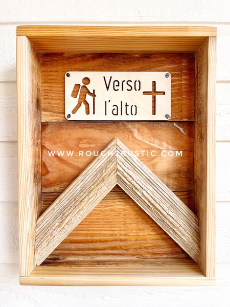 Natural Verso l’alto Mountain Shadow Box/Mini Shrine
