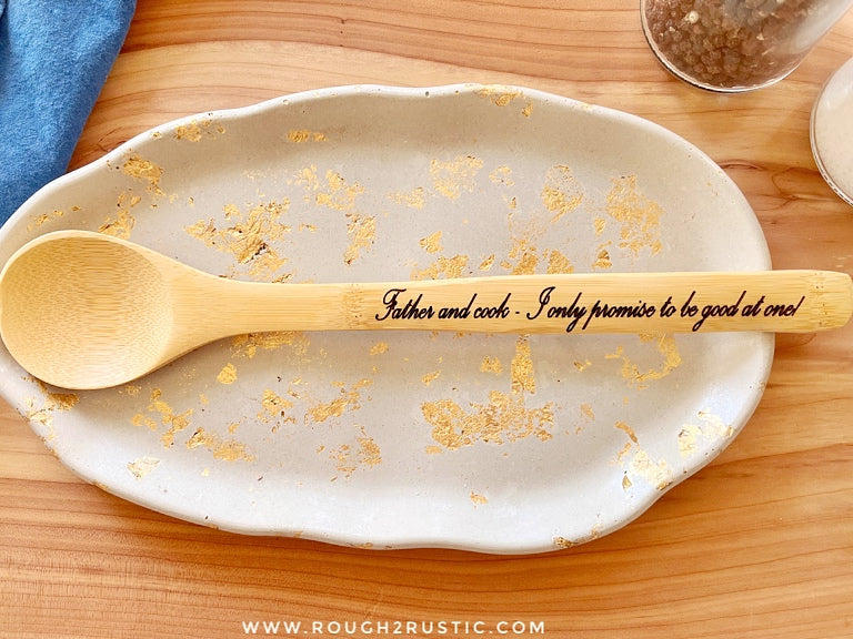 Dad Spoons - 12 Inch Engraved Bamboo Spoons