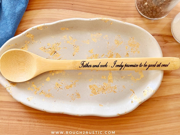Dad Spoons - 12 Inch Engraved Bamboo Spoons