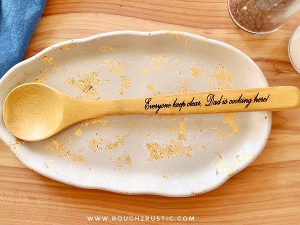 Dad Spoons - 12 Inch Engraved Bamboo Spoons